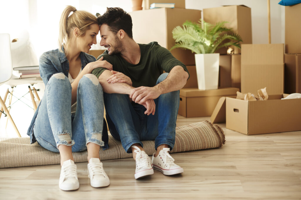 Couple moved in a hotel