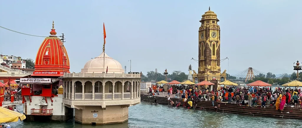 Har ki pauri and Clock tower in haridwar
