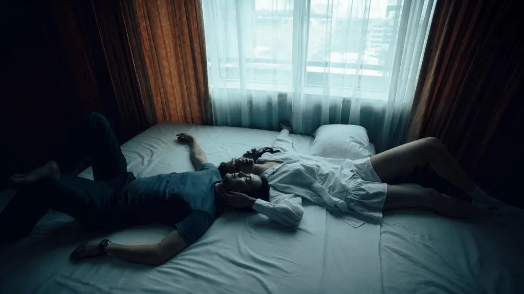 Couple in a hotel room