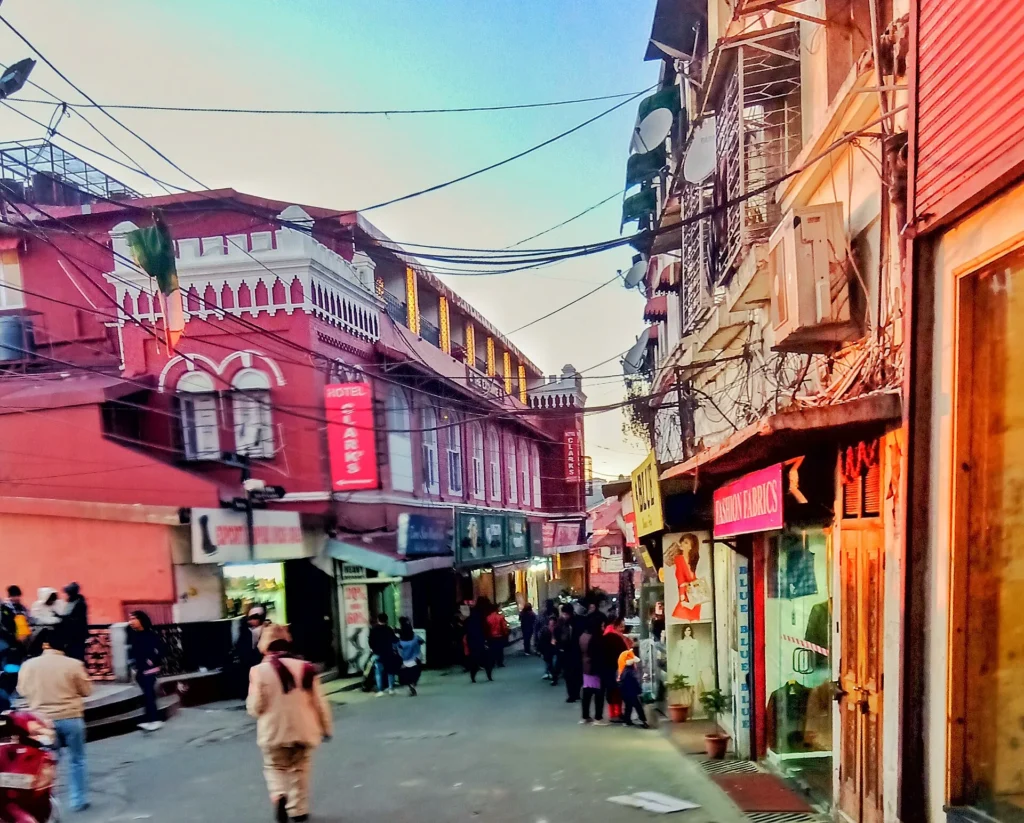 Mall Road in Mussoorie
