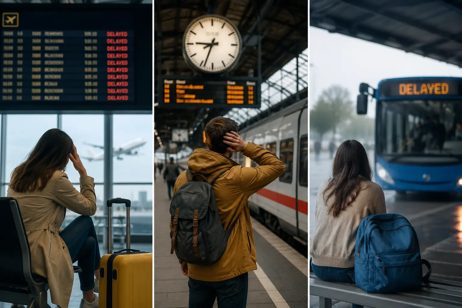 Flight, bus or train delay