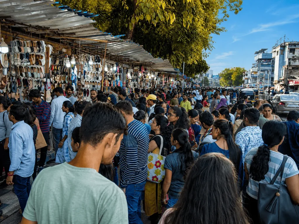 Linking Road Market in Mumbai for Street Shopping