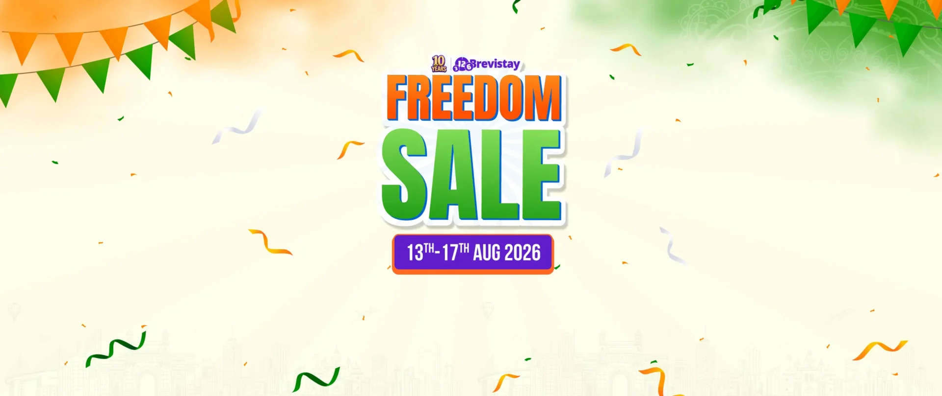 Brevistay Freedom Sale Banner
