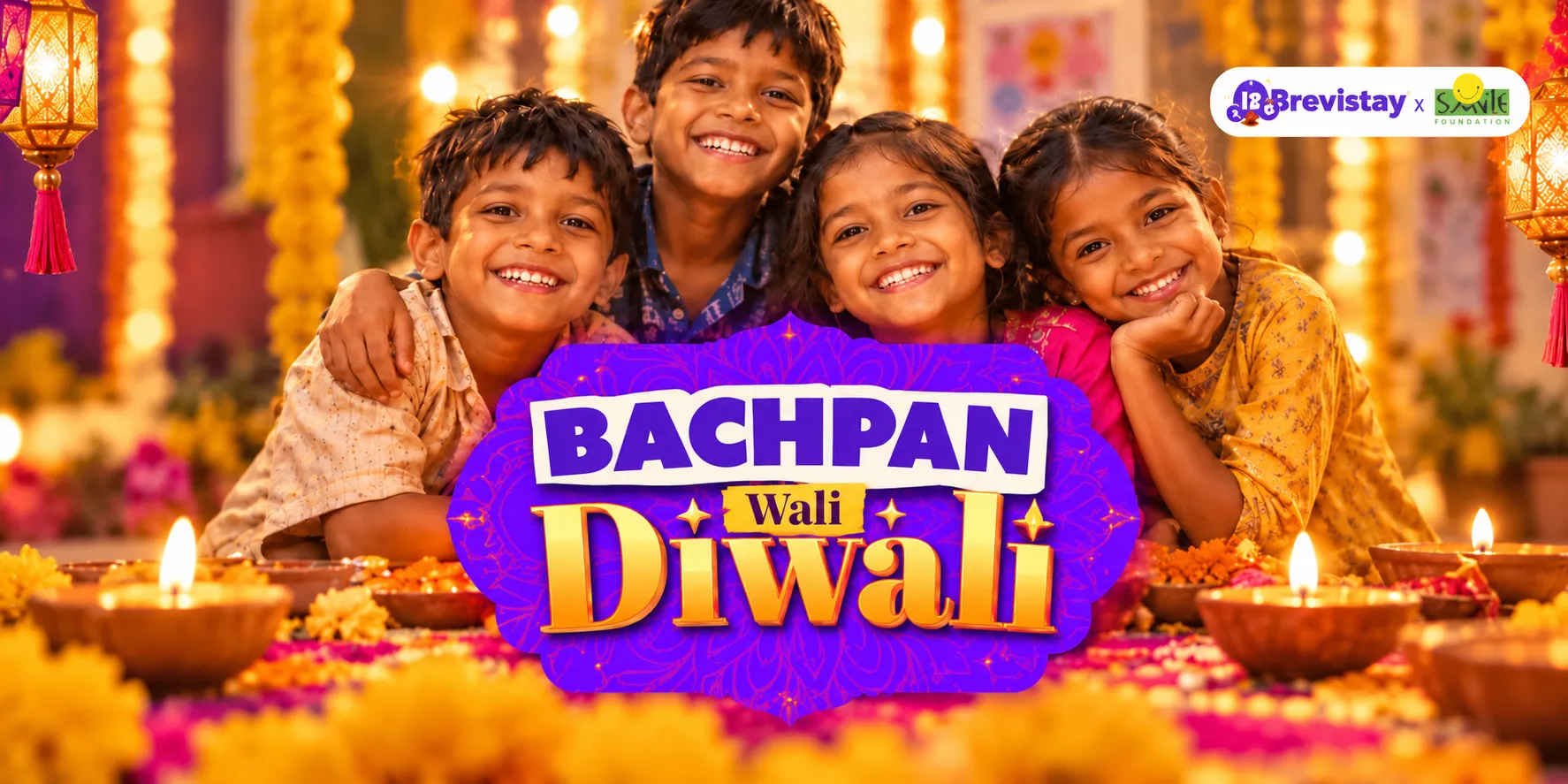 Bachpan wali diwali - brevistay x smile foundation image