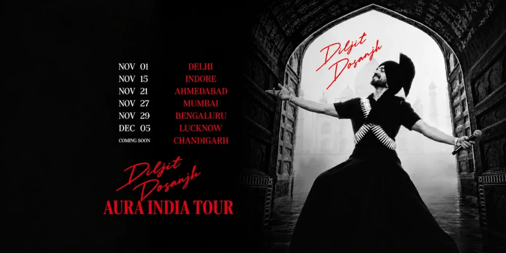 Diljit Dosanjh Aura India Tour 2026 Dates and Cities