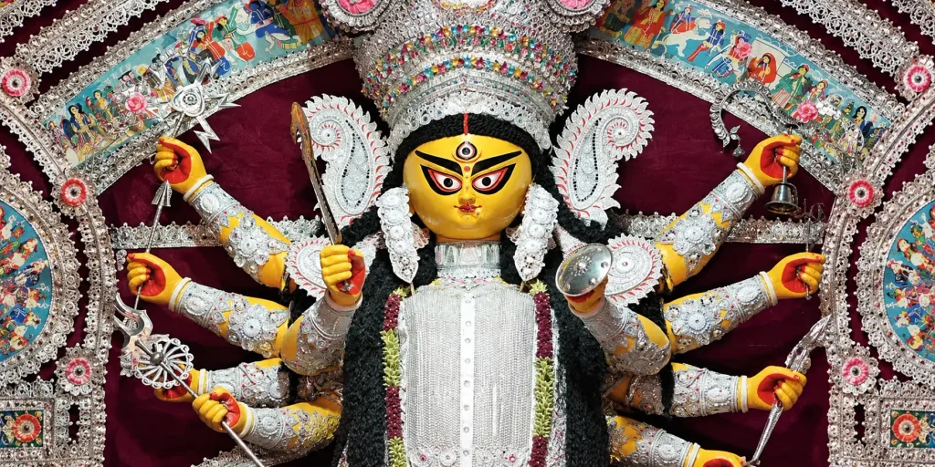 Durga puja in Bagbazar Sarbojanin